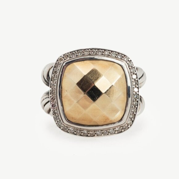 David Yurman Albion 18k Gold & Sterling Silver Diamond Ring - Picture 2 of 6